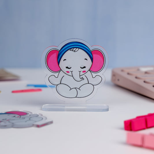 Meditating Elephant Acrylic Standee