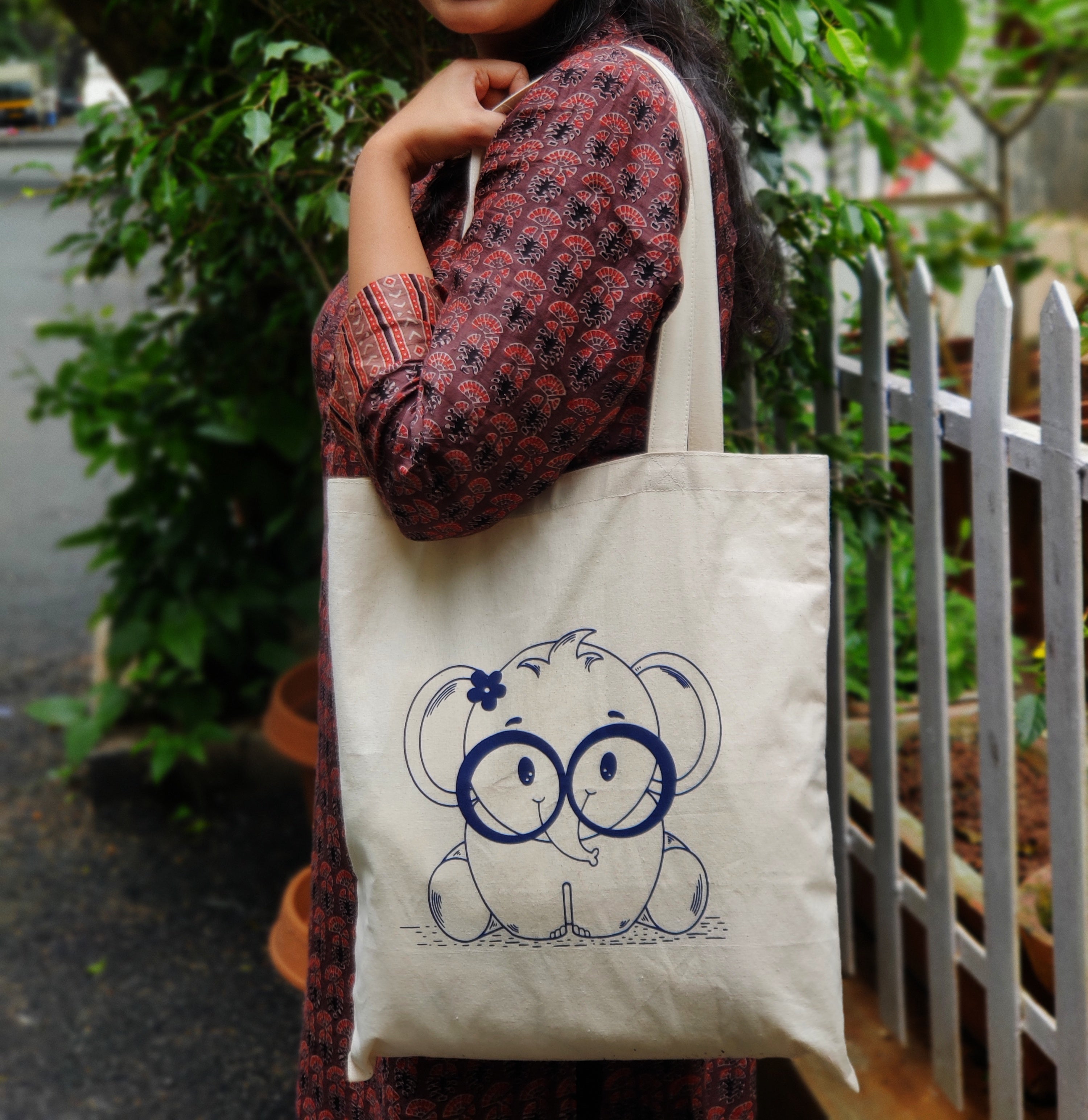 Elephant discount canvas bag